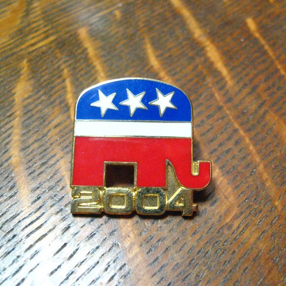 Republican Party Elephant 2004 Vintage Lapel Pin - Picture 1 of 4